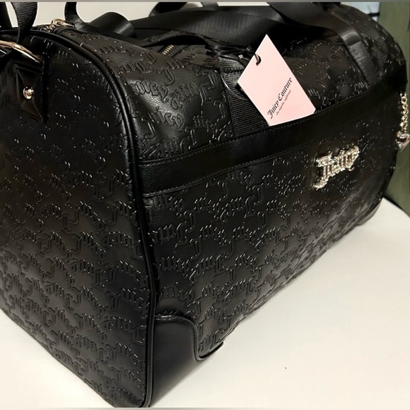 Juicy Couture Black large weekender bag travel bag Duffle NWT - Picture 2 of 7